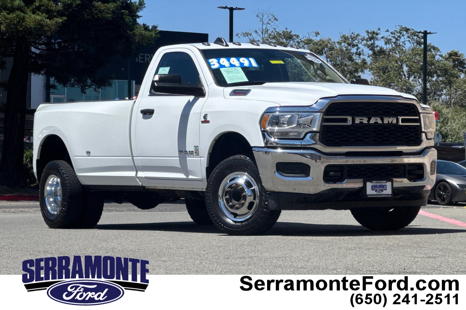 Bright White 2020 RAM 3500 Pickup Truck Four-Wheel Drive 6-Speed Automatic