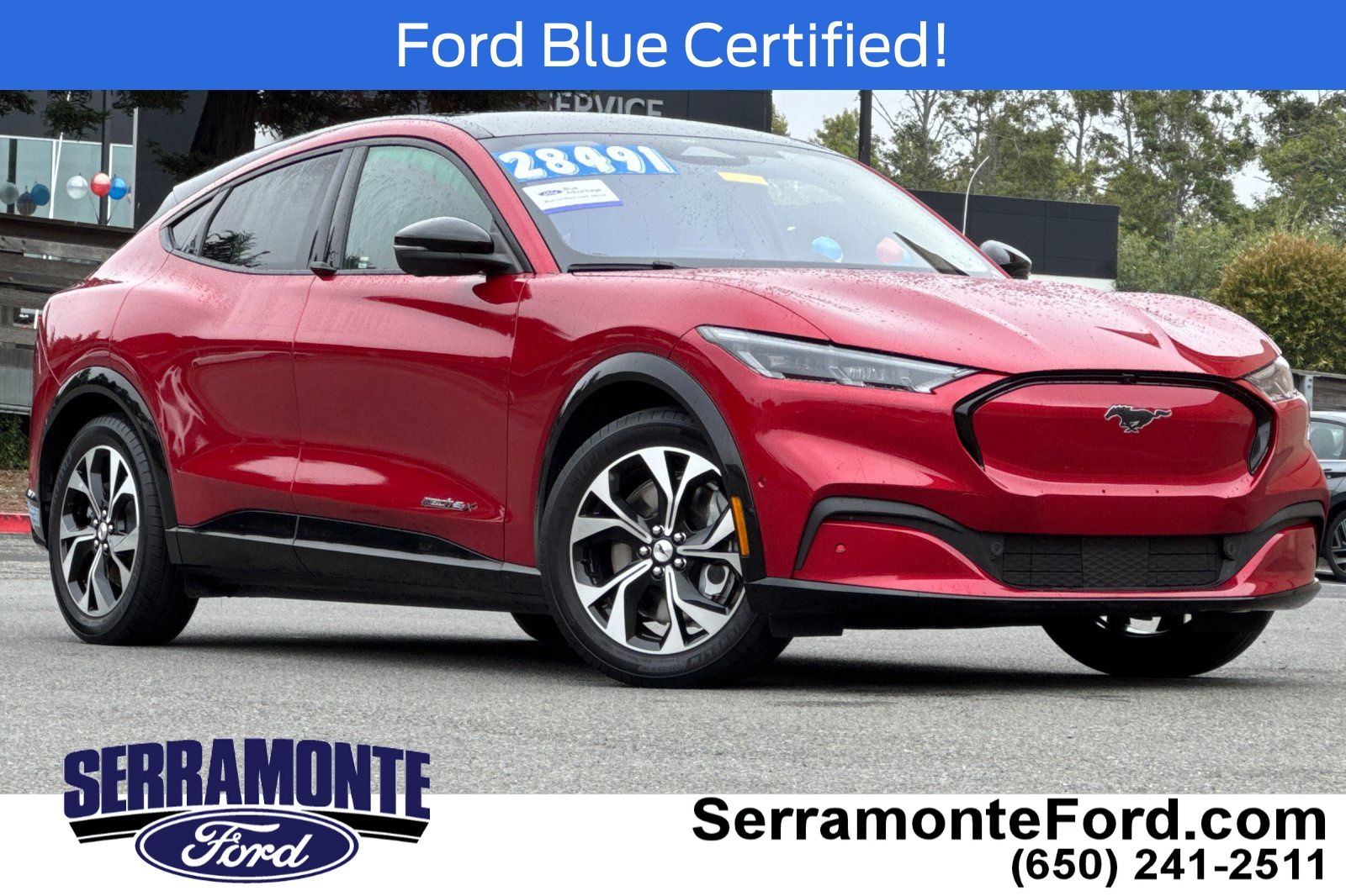 Certified 2021 Ford Mustang Mach-E Premium AWD with VIN 3FMTK3SUXMMA28198 for sale in Colma, CA
