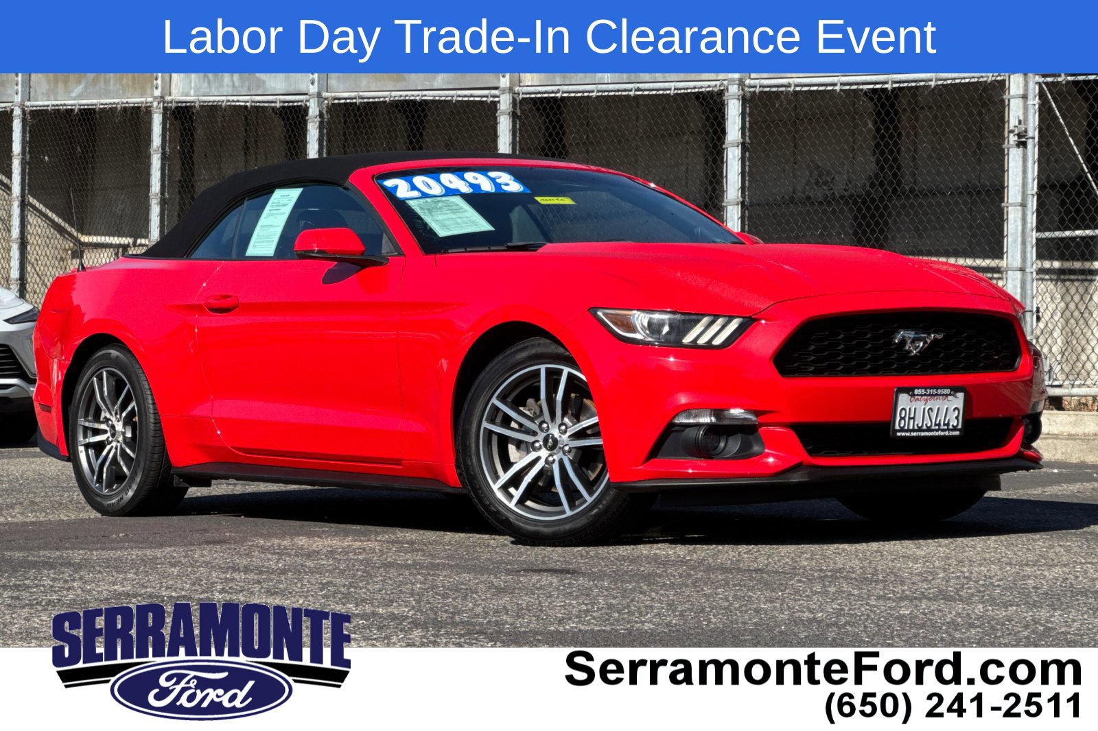  2017 Ford Mustang EcoBoost Premium Convertible RWD   