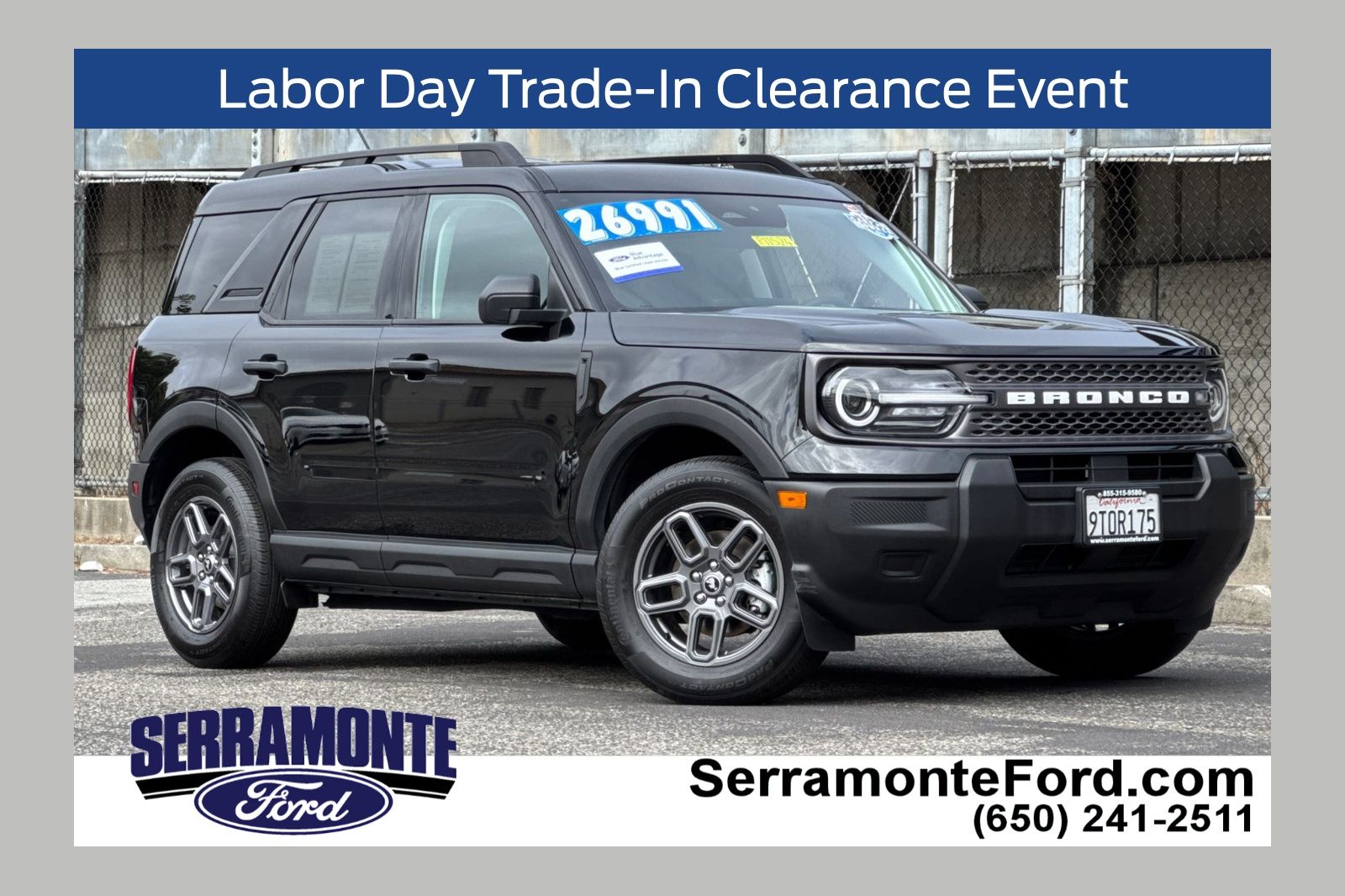 Shadow Black 2025 Ford Bronco Sport SUV / Crossover All-Wheel Drive 8-Speed Automatic