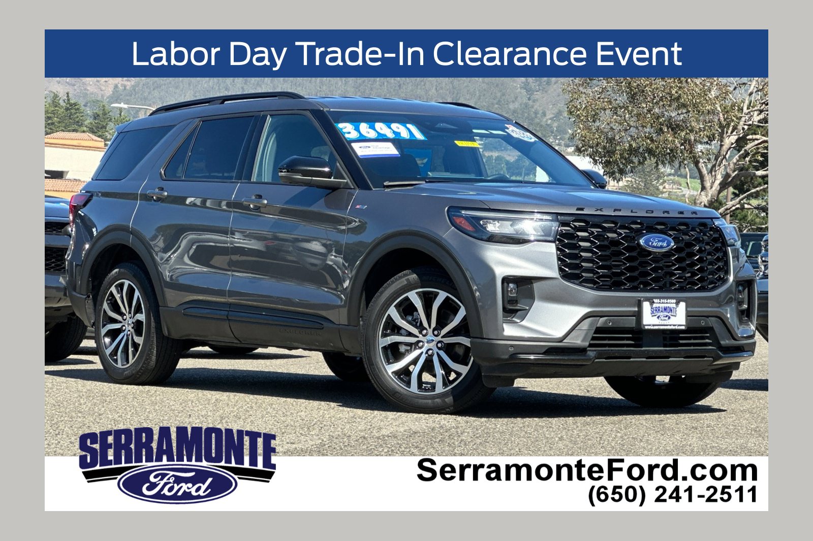 Carbonized Gray 2025 Ford Explorer SUV / Crossover All-Wheel Drive Automatic