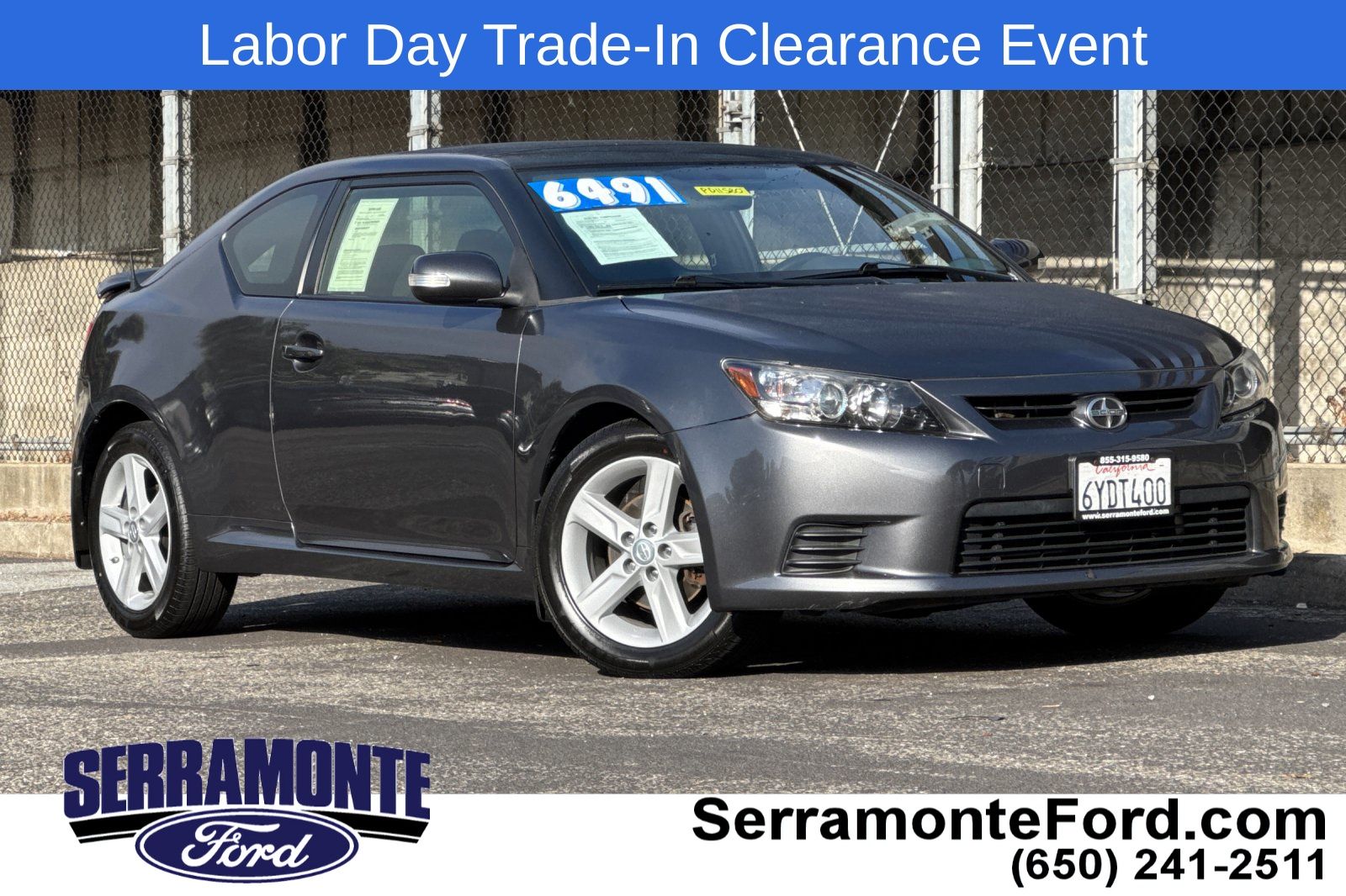 Used 2013 Scion tC Base with VIN JTKJF5C73D3055581 for sale in Colma, CA