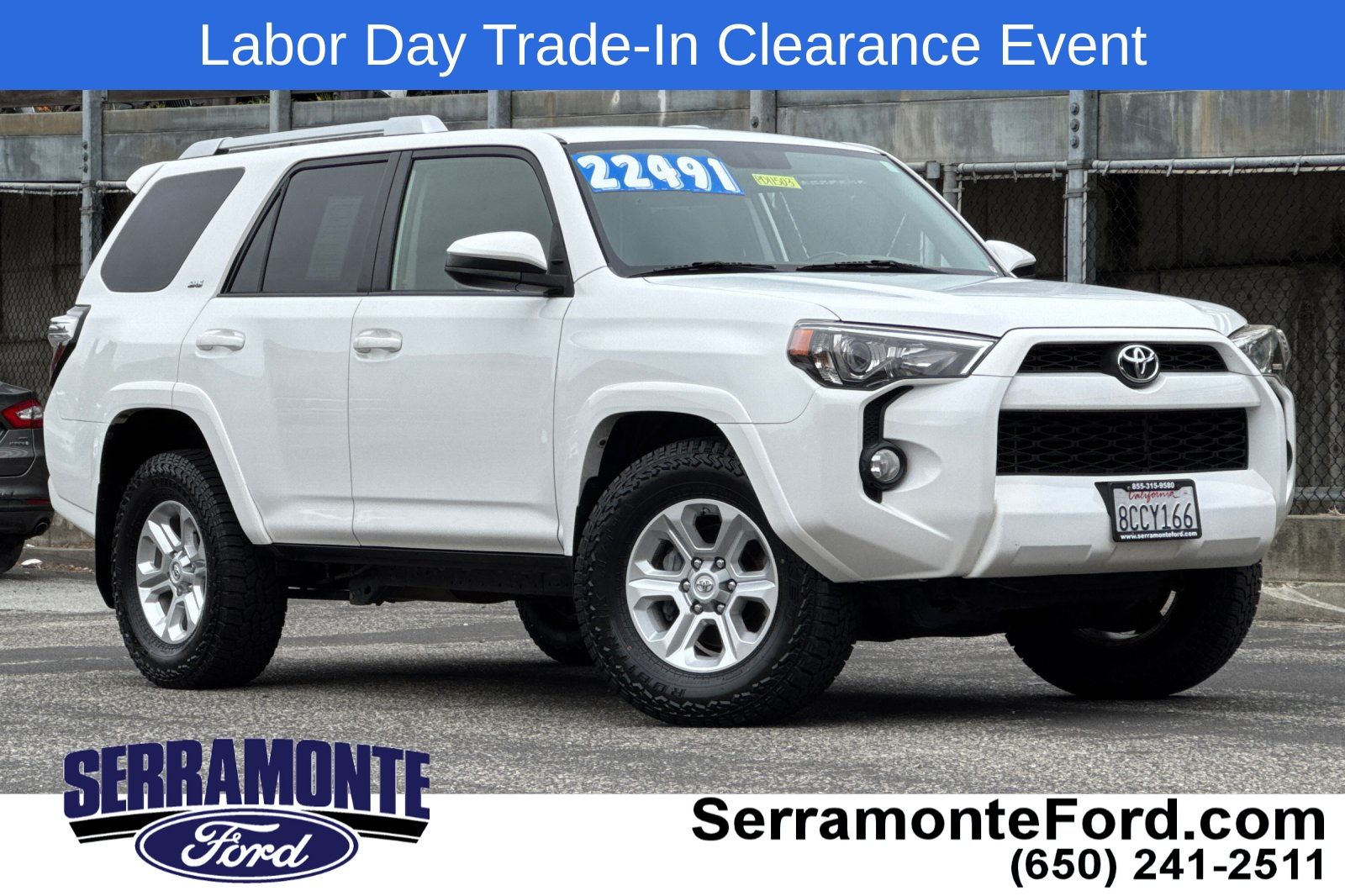 Super White 2016 Toyota 4Runner SUV / Crossover 4X2 5-Speed Automatic Overdrive