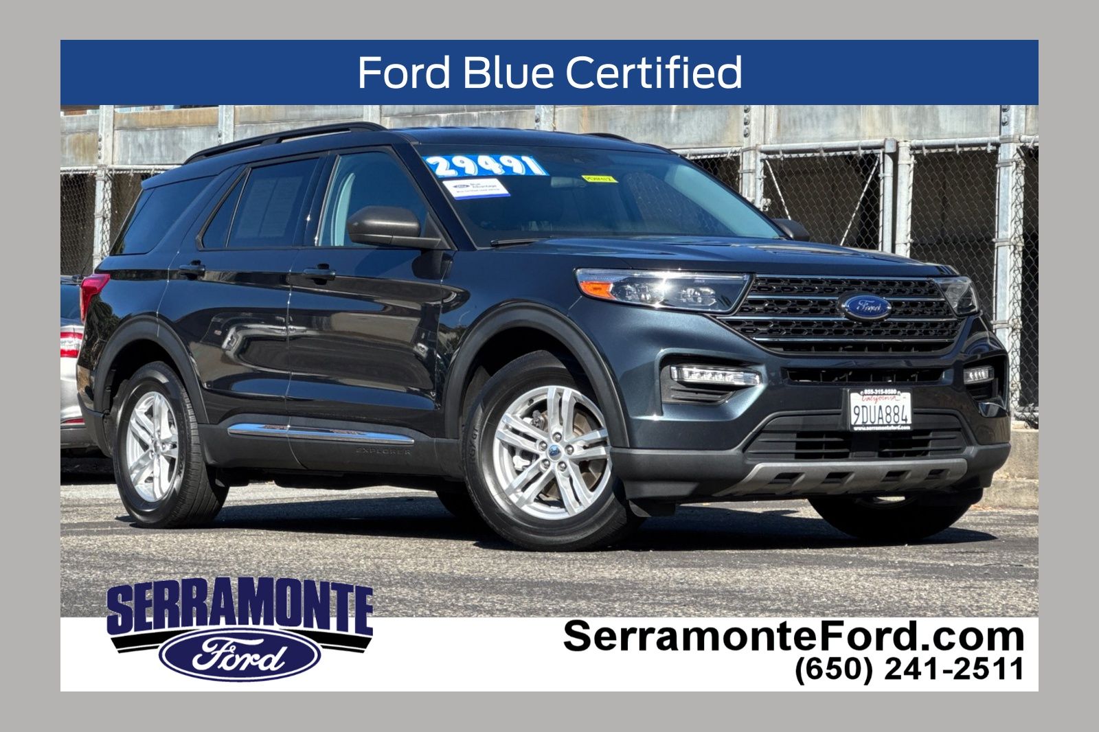 Stone Blue Metallic 2022 Ford Explorer SUV / Crossover Rear-Wheel Drive Automatic