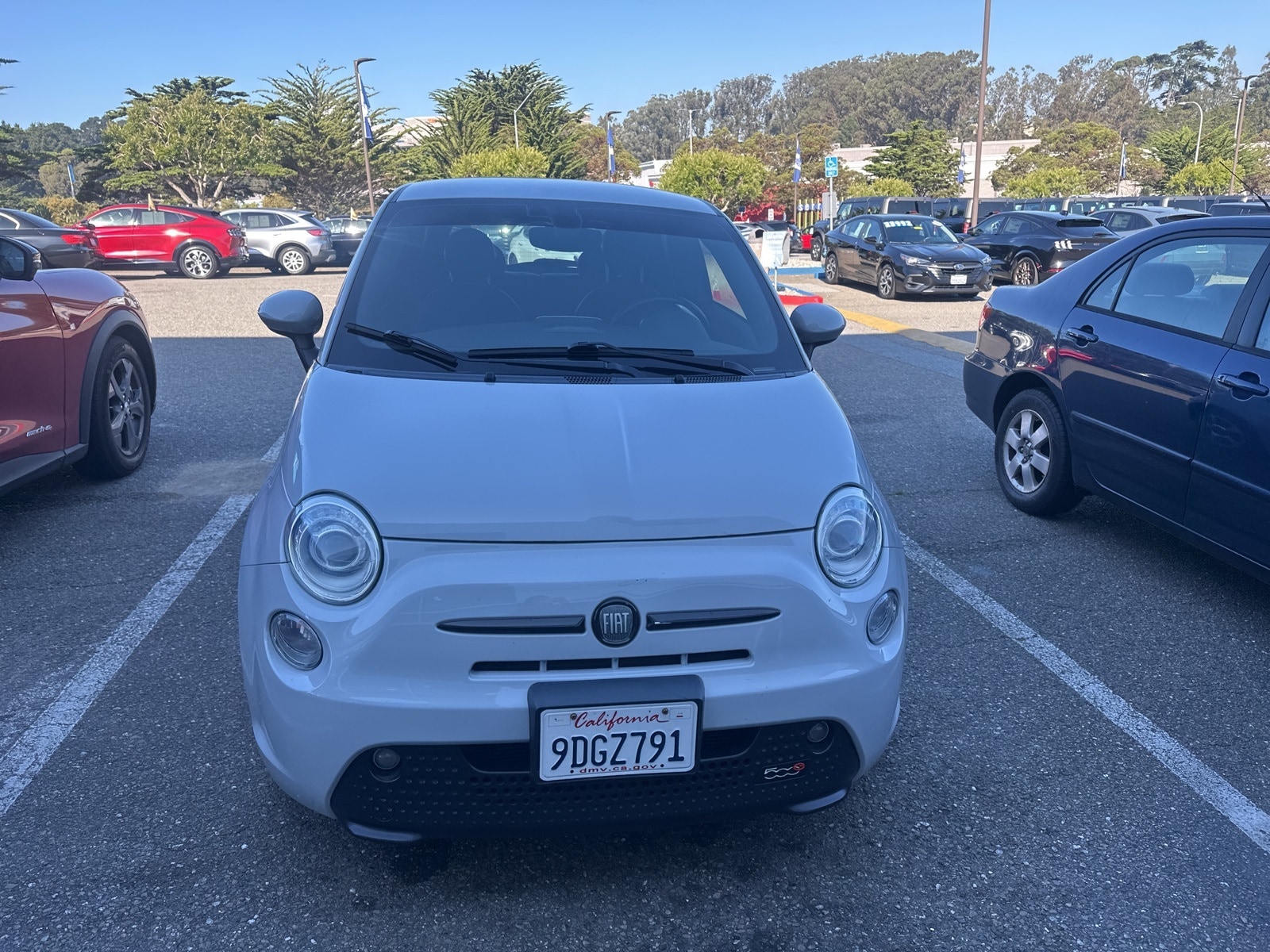 Used 2017 FIAT 500e Battery Electric with VIN 3C3CFFGE7HT502863 for sale in Colma, CA