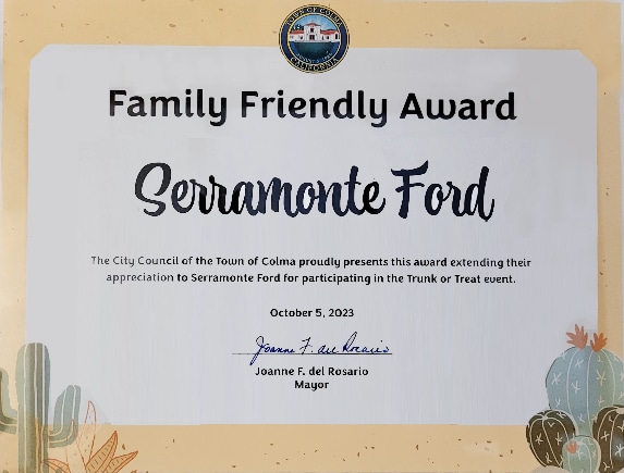 2023 Town of Colma Award to Serramonte Ford-573x435.png