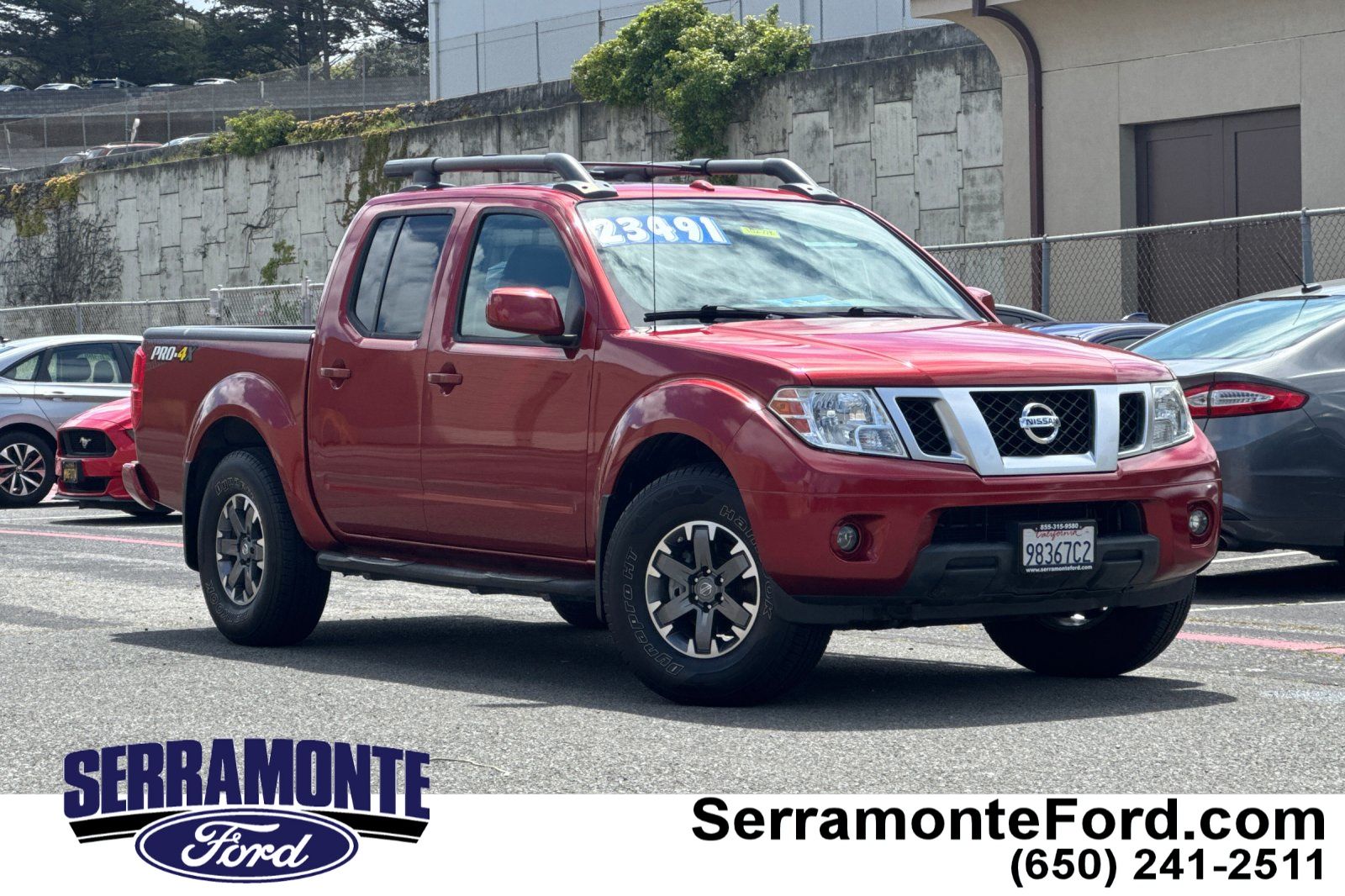 Lava Red 2016 Nissan Frontier PRO-4X Crew Cab 4WD Pickup Truck Four-Wheel Drive 5-Speed Automatic Overdrive