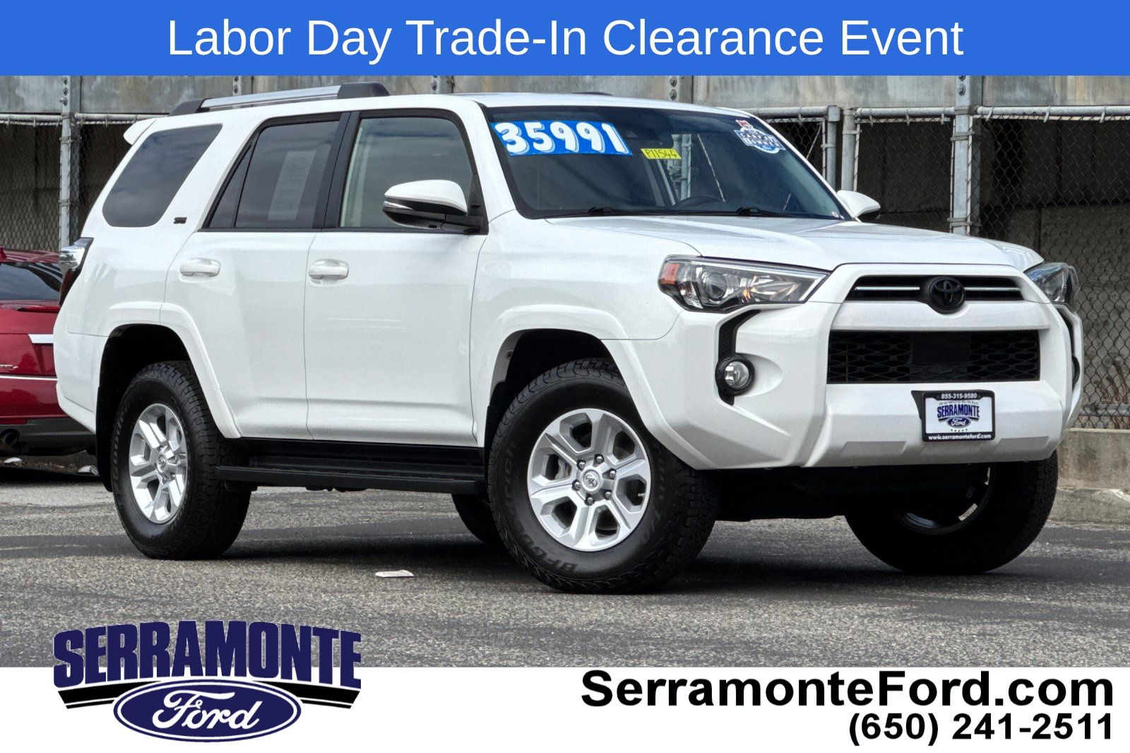Super White 2020 Toyota 4Runner SUV / Crossover Four-Wheel Drive Automatic