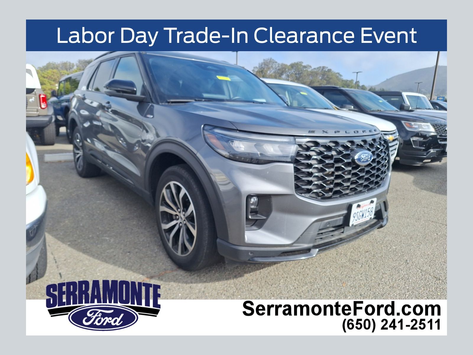 Carbonized Gray 2025 Ford Explorer SUV / Crossover All-Wheel Drive Automatic