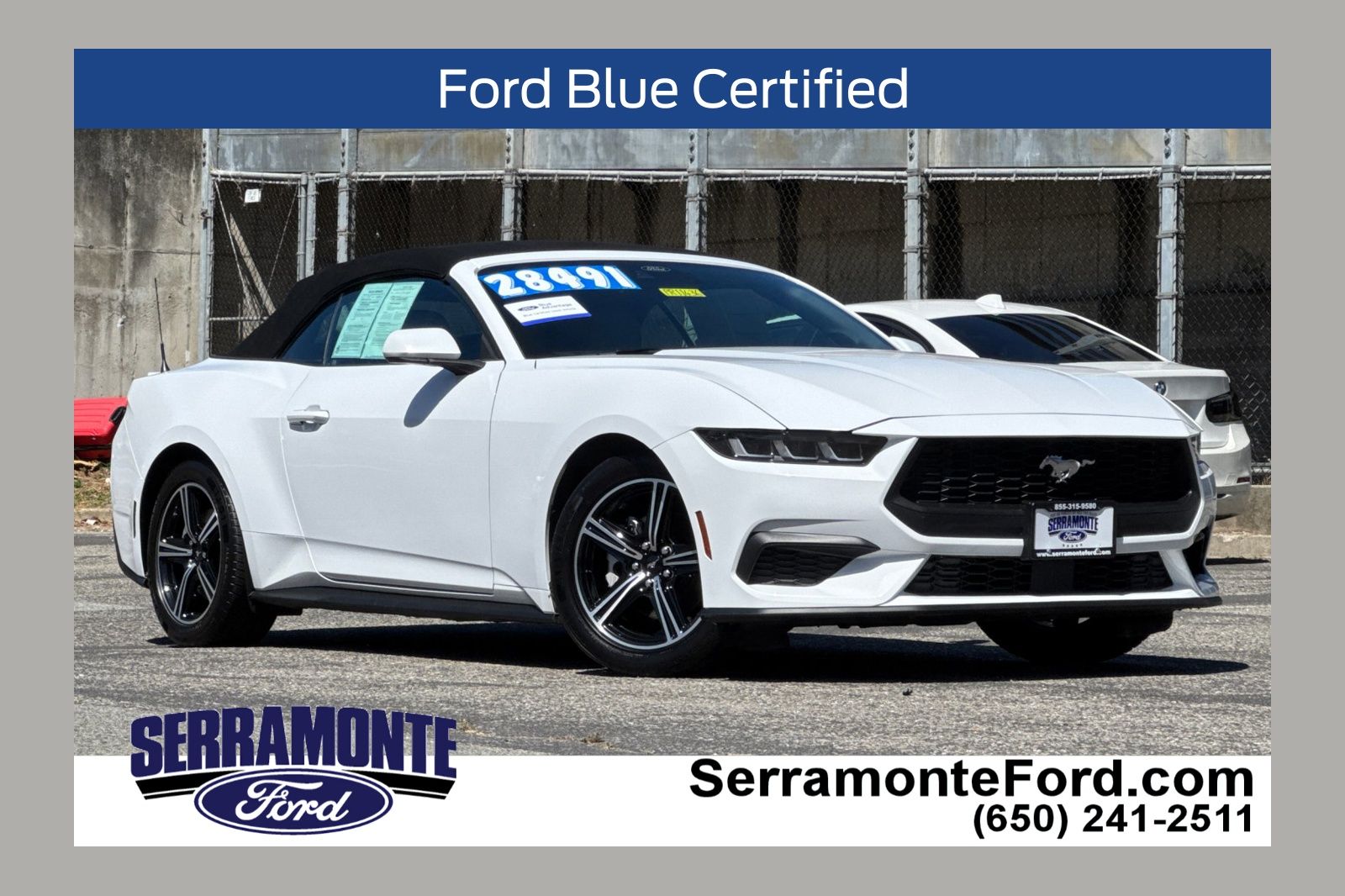 Oxford White 2024 Ford Mustang Convertible Rear-Wheel Drive Automatic