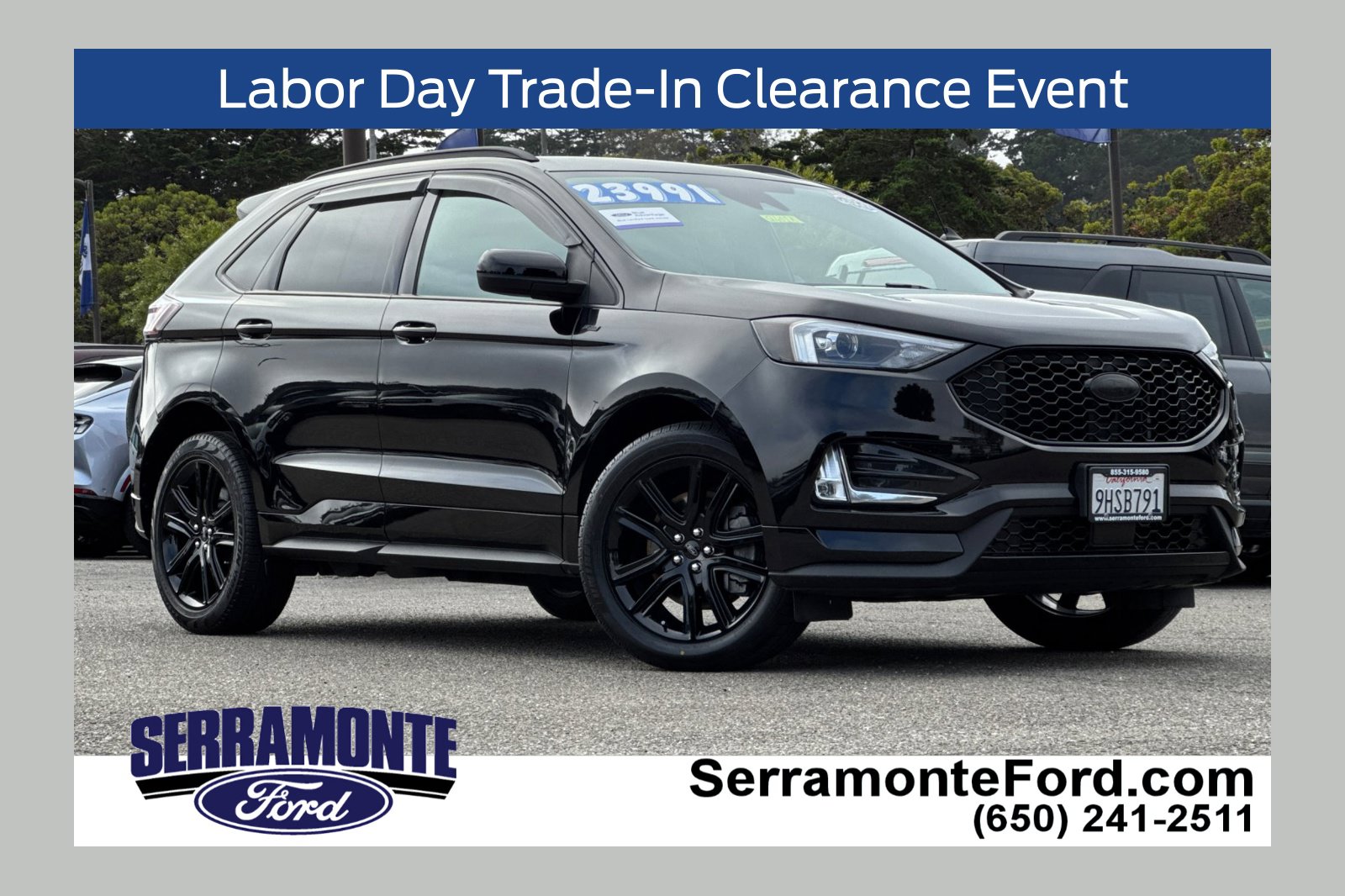 Agate Black 2023 Ford Edge SUV / Crossover All-Wheel Drive 8-Speed Automatic