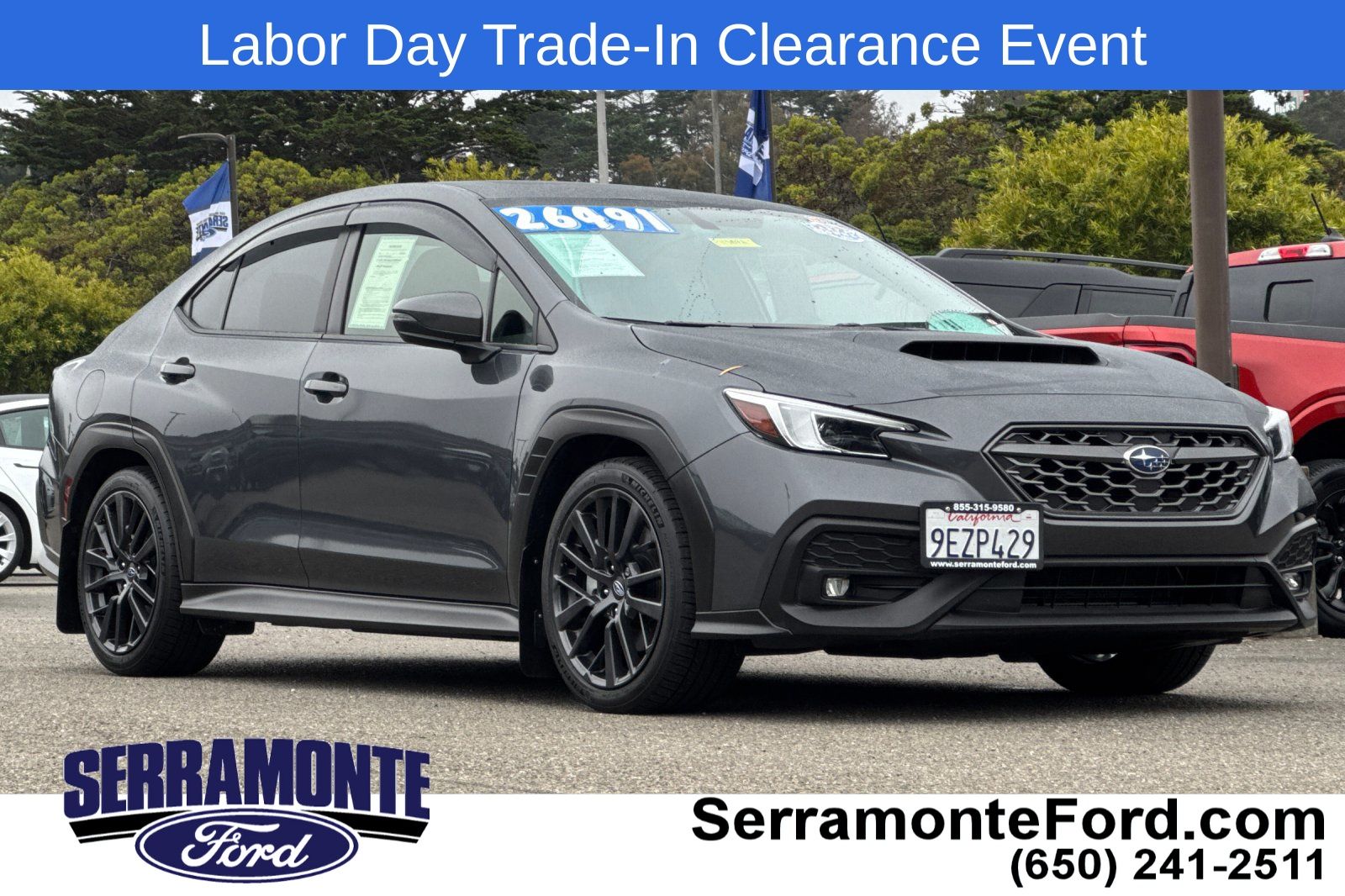 Magnetite Gray 2022 Subaru WRX Sedan All-Wheel Drive 6-Speed Manual