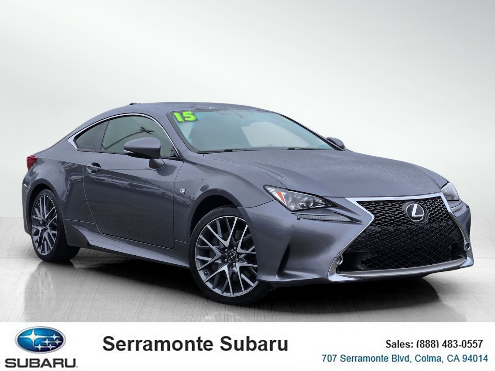 Nebula Gray Pearl 2015 Lexus RC Coupe All-Wheel Drive 6-Speed Automatic