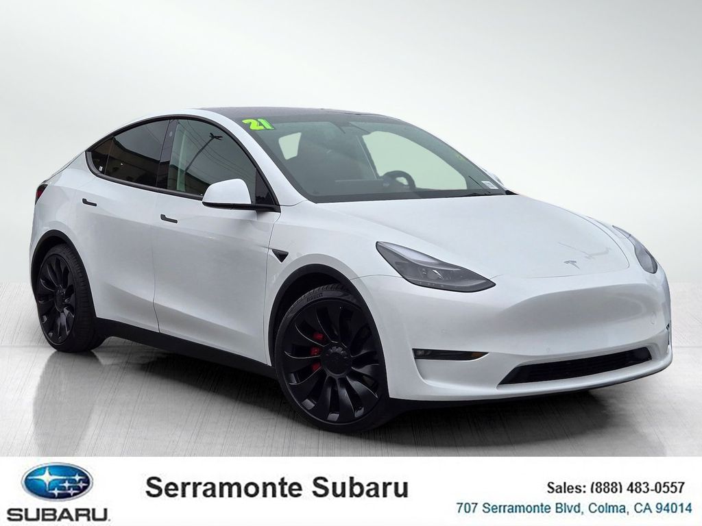 Used 2021 Tesla Model Y Performance with VIN 5YJYGDEF7MF266612 for sale in Colma, CA