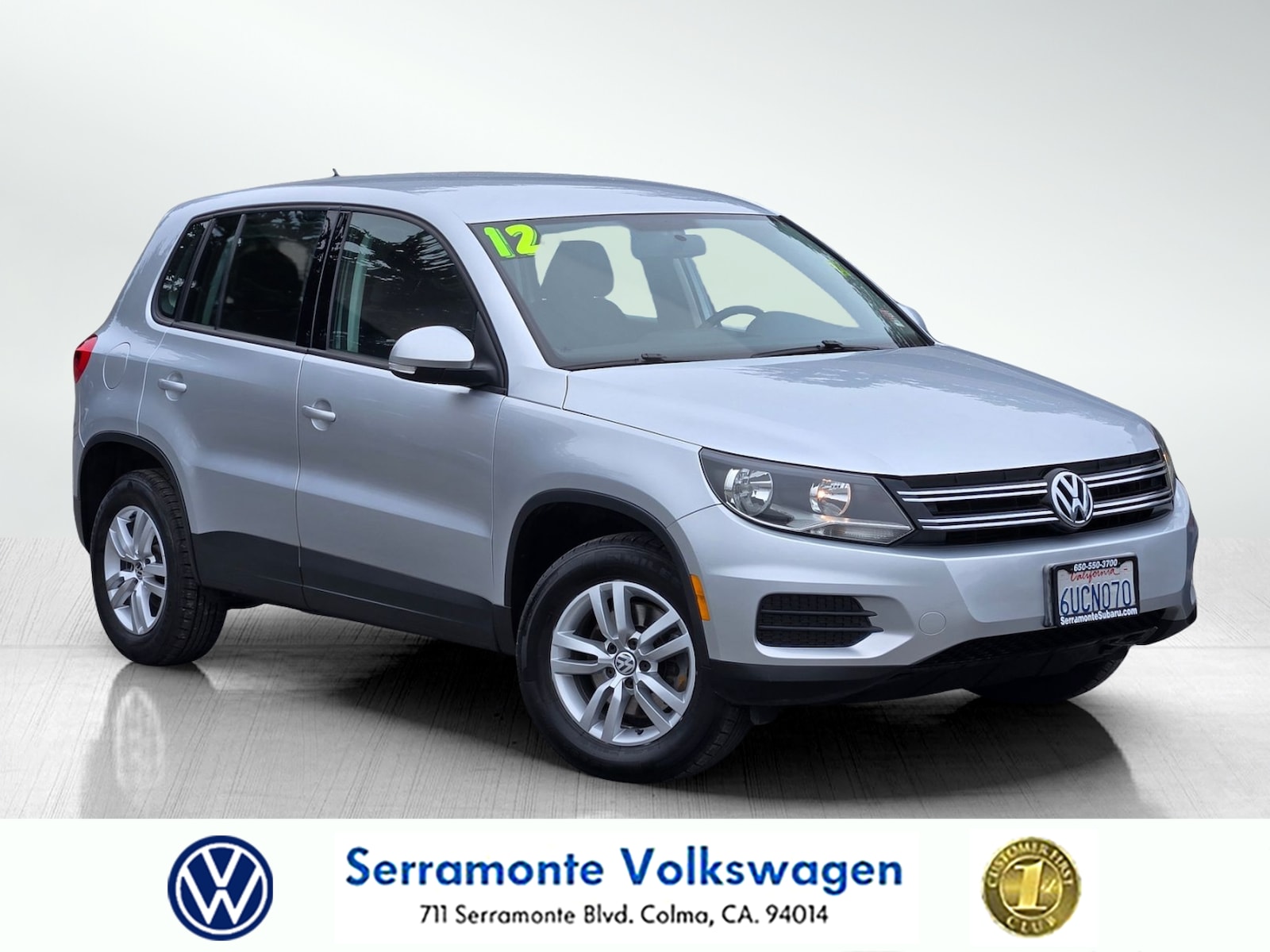 Used 2012 Volkswagen Tiguan LE with VIN WVGAV7AX6CW532327 for sale in Colma, CA