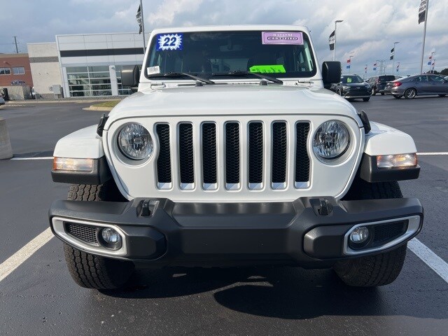 Used 2022 Jeep Wrangler Unlimited Sahara with VIN 1C4HJXEGXNW244130 for sale in Washington, MI