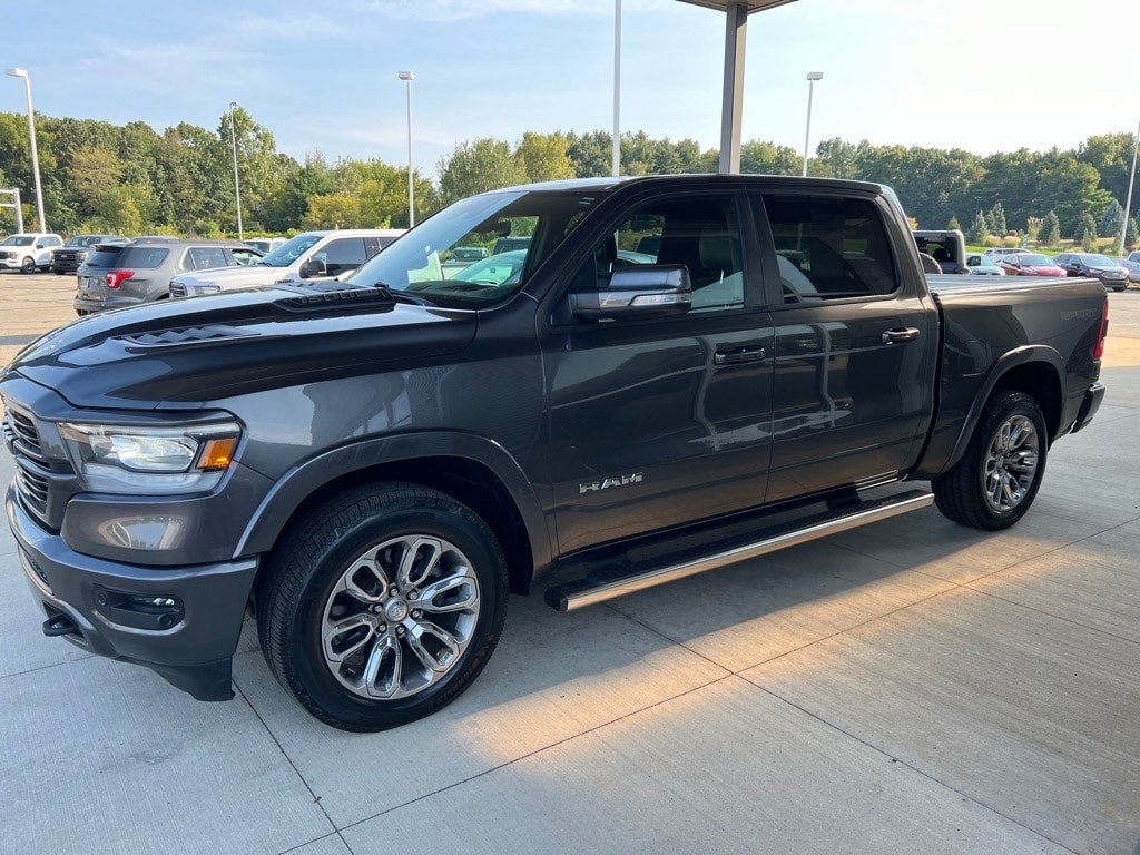 Used 2021 RAM Ram 1500 Pickup Laramie with VIN 1C6SRFJT6MN620149 for sale in Jackson, MI