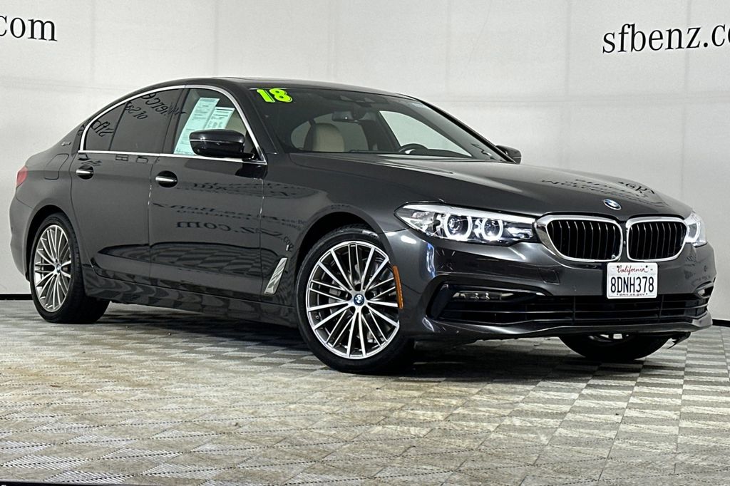 Used 2018 BMW 5 Series 530e with VIN WBAJA9C58JB249632 for sale in South San Francisco, CA