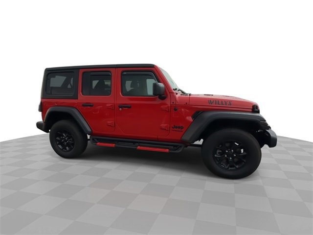 Used 2022 Jeep Wrangler Unlimited Willys Sport with VIN 1C4HJXDM4NW150462 for sale in Lansing, MI