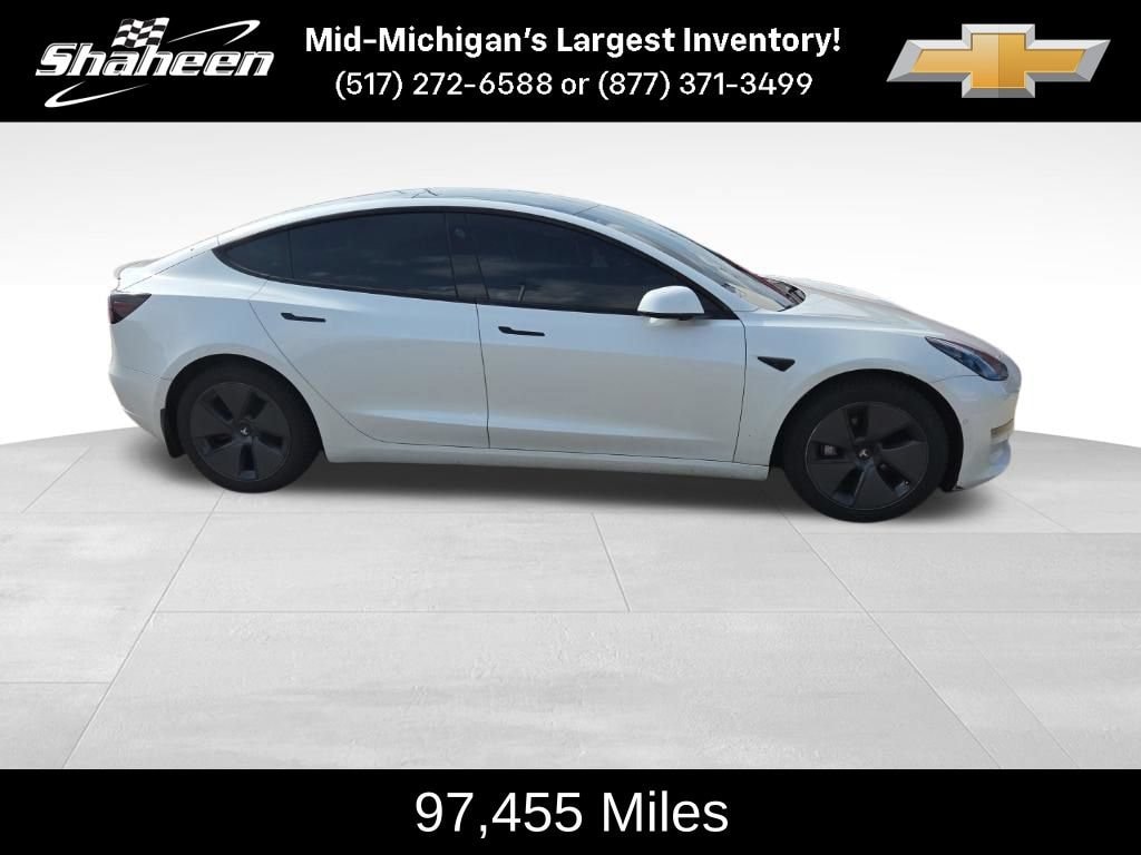 Used 2021 Tesla Model 3 Base with VIN 5YJ3E1EA1MF062827 for sale in Lansing, MI