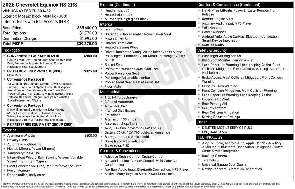 2026 Chevrolet Equinox RS - Photo 10