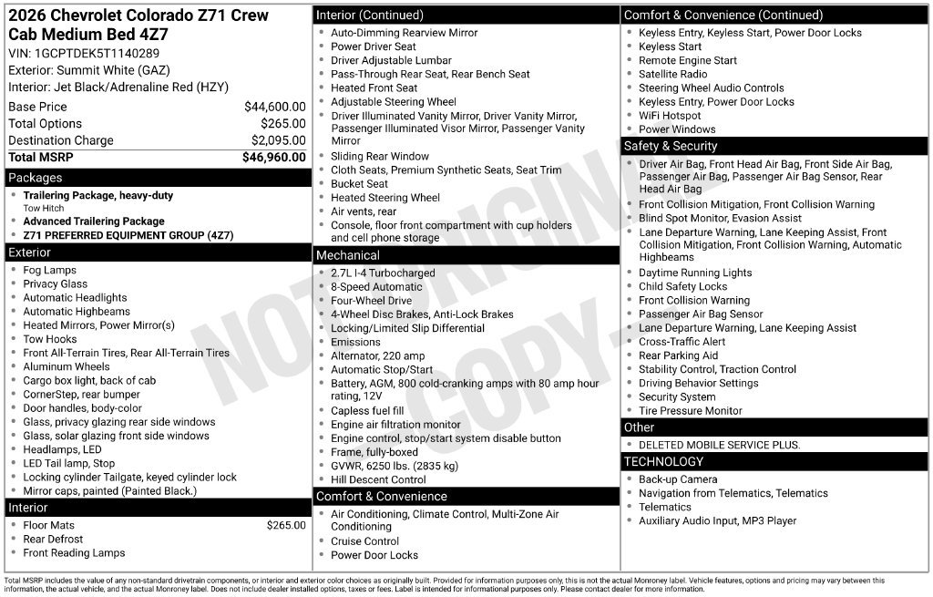 2026 Chevrolet Colorado Z71 - Photo 9