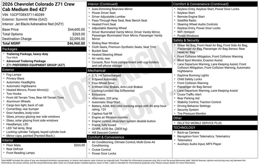 2026 Chevrolet Colorado Z71 - Photo 9