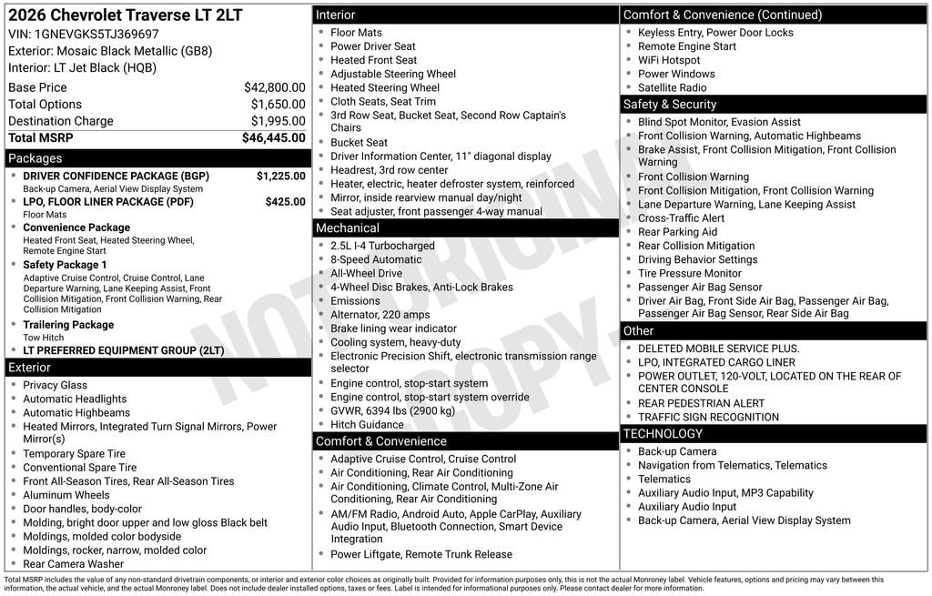 2026 Chevrolet Traverse LT - Photo 9