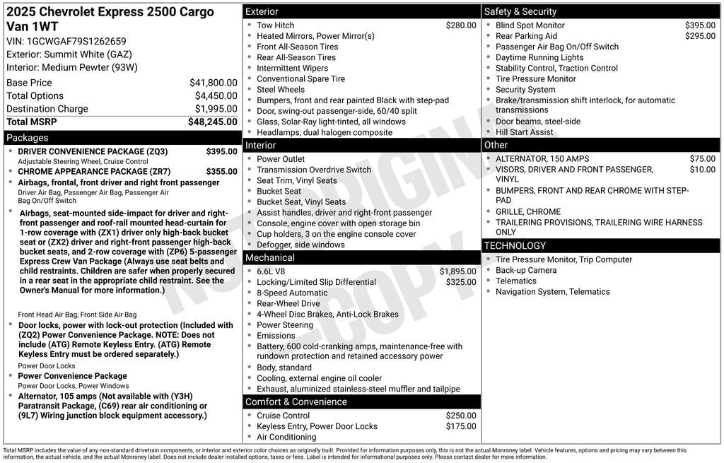 2025 Chevrolet Express Cargo Work Van - Photo 11