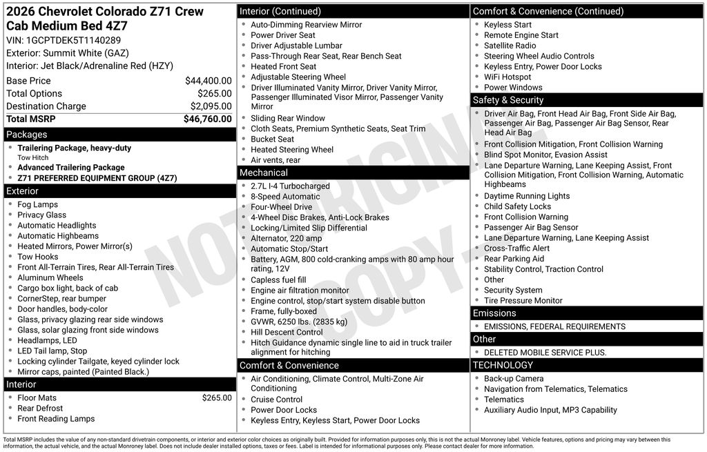 2026 Chevrolet Colorado Z71 - Photo 38