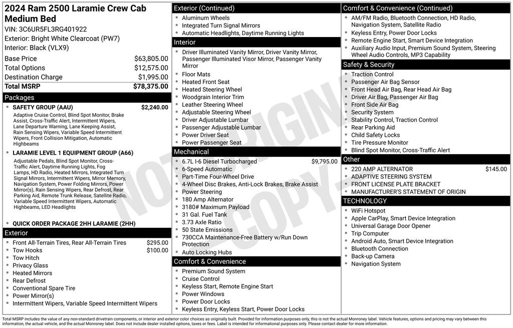 Used 2024 Ram 2500 Laramie Truck Crew Cab