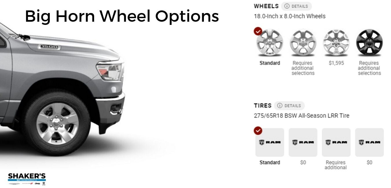 The 2019 Ram 1500 Big Horn vs Laramie Shaker's Chrysler Dodge Jeep Ram