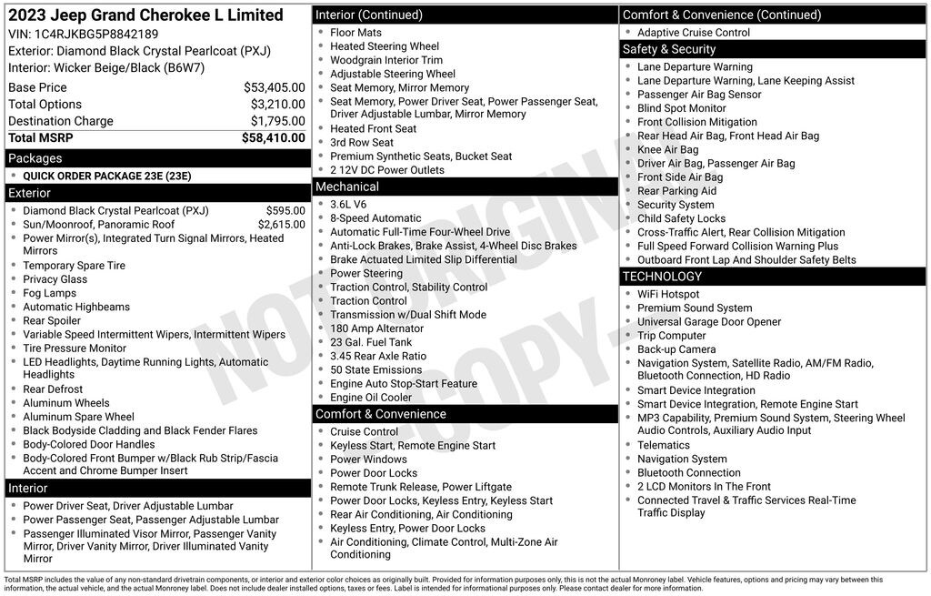 Used 2023 Jeep Grand Cherokee L Limited SUV