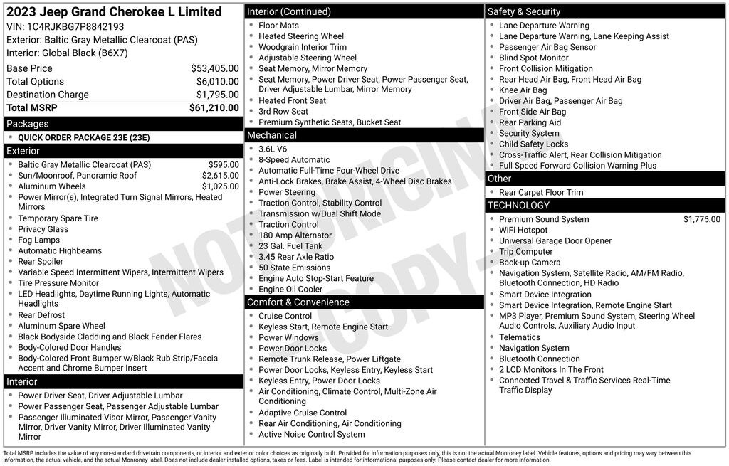 Used 2023 Jeep Grand Cherokee L Limited SUV