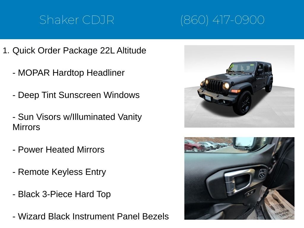 Used 2021 Jeep Wrangler Unlimited Sport SUV