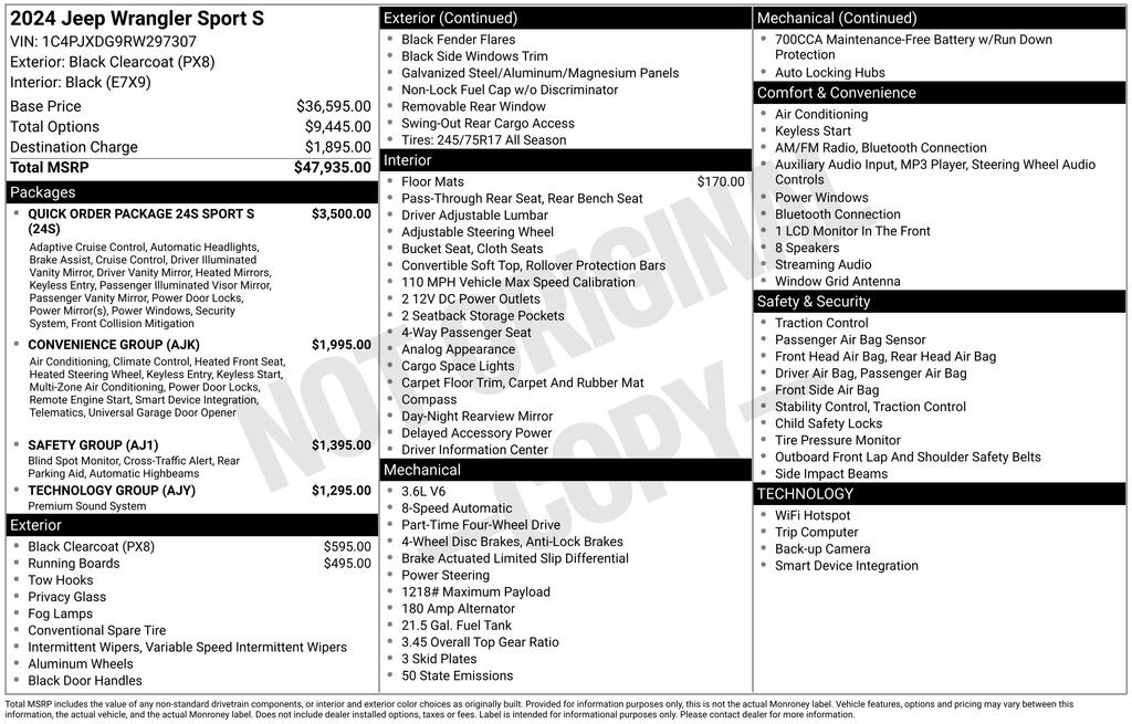 Used 2024 Jeep Wrangler Sport SUV