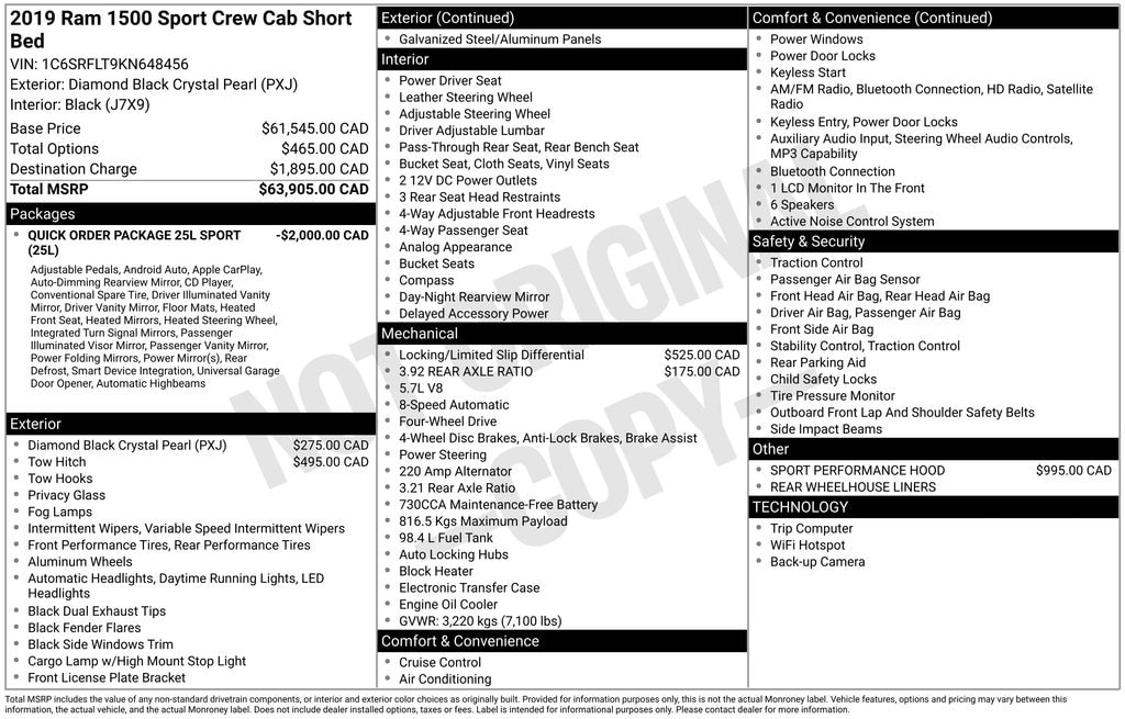 Used 2019 Ram 1500 Rebel Truck Crew Cab