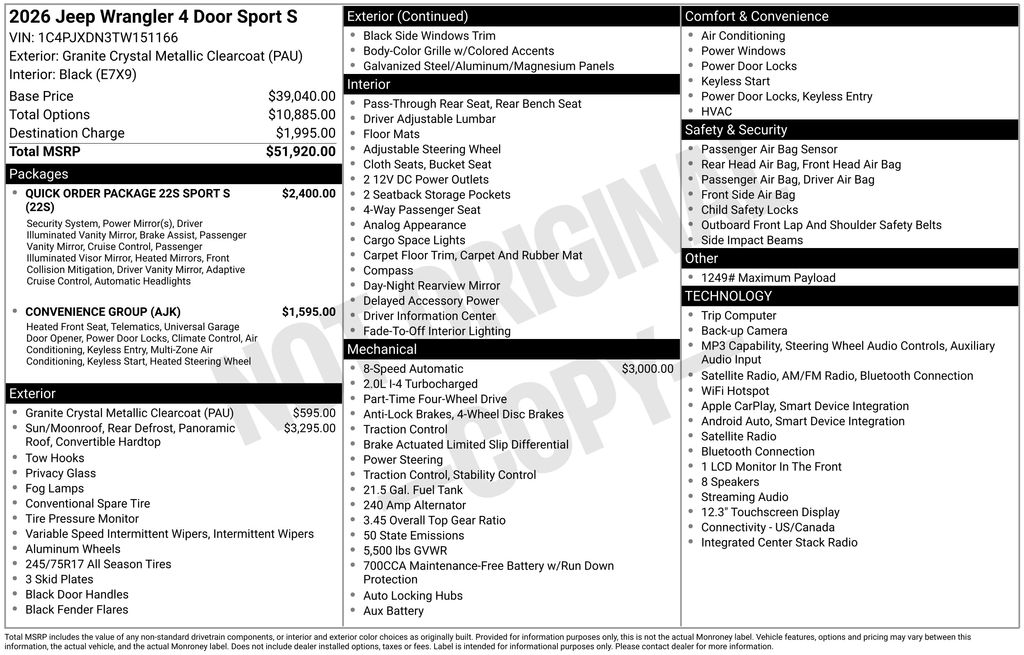 2026 Jeep Wrangler 4-Door Sport S - Photo 2
