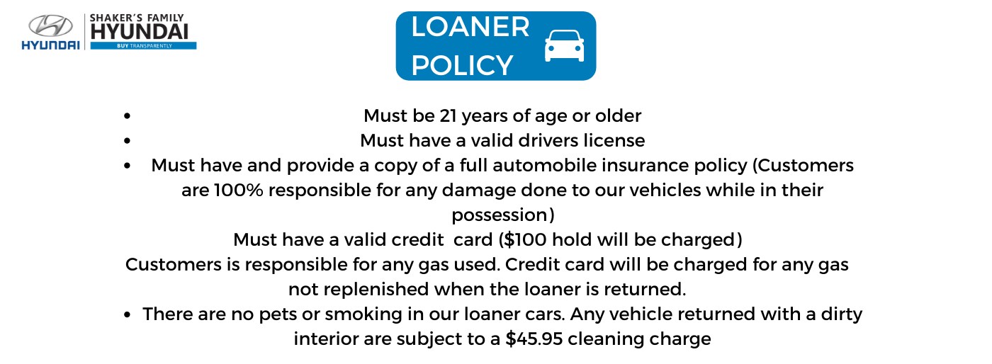 Schedule Service Shaker's Family Hyundai