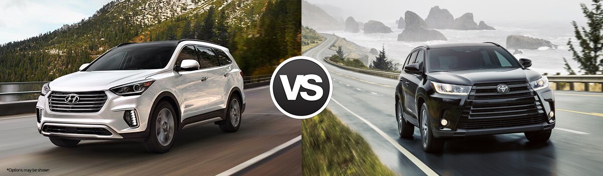 2018 Hyundai Santa Fe vs Toyota Highlander