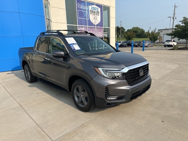 Certified 2023 Honda Ridgeline RTL-E with VIN 5FPYK3F72PB013922 for sale in Kansas City