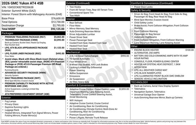 2026 GMC Yukon AT4's photo