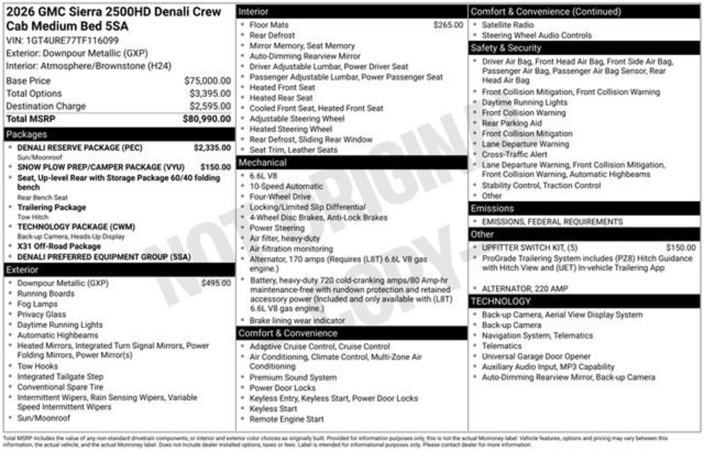 New 2026 GMC Sierra 2500 HD Denali Truck