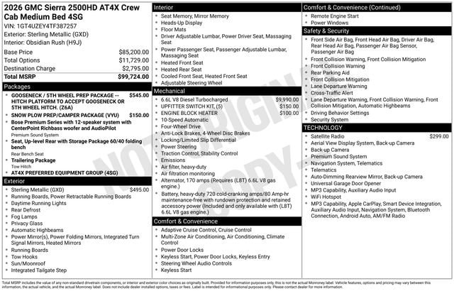 2026 GMC Sierra 2500HD AT4X - Photo 1