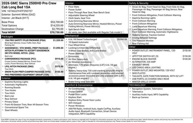 2026 GMC Sierra 4WD Crew Cab Standard Box Pro's photo