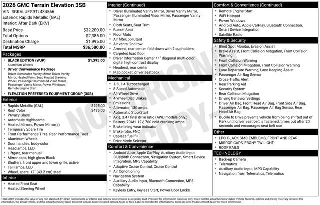 2026 GMC Terrain Elevation AWD's photo