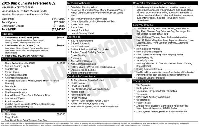 2026 Buick Envista Preferred - Photo 3