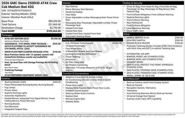 2026 GMC Sierra 4WD Crew Cab Standard Box AT4X's photo