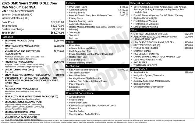 2026 GMC Sierra 4WD Crew Cab Standard Box SLE's photo