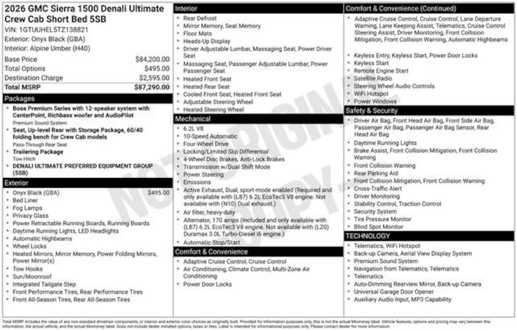 New 2026 GMC Sierra 1500 Denali Ultimate Truck